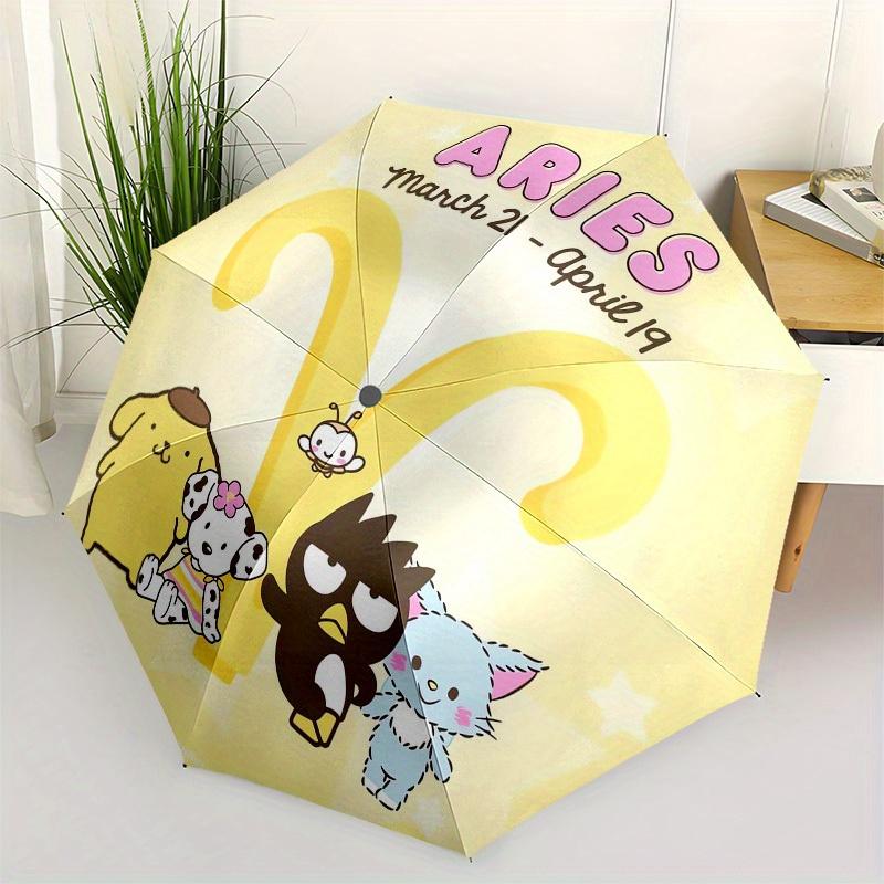 

1pc Aries Zodiac Cute Characters Umbrella with Plastic Handle,Suitable for All Seasons Home Travel Outdoor UmbrellaSanlio473