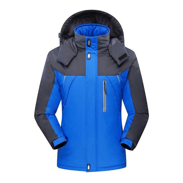 Winter Jacket Men Women Fashion Warm Outdoor Jackets Fleece Lined Waterproof Ski Snowboard Coat Plus Size