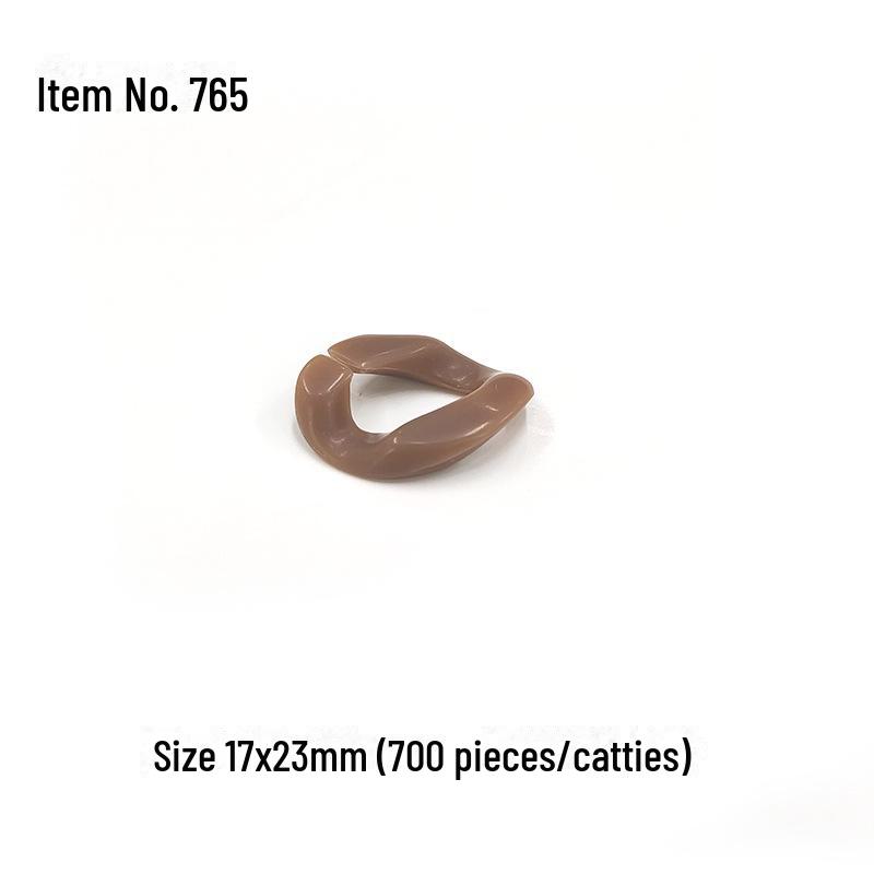 Catena Acrilica 17x23mm Colore Solido Opaco per Gioielli Fai-da-Te e Accessori per Capelli