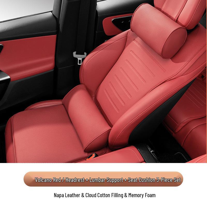 Maybach S-Class Bio-Cotton Car Seat Cushion Set with Headrest and Lumbar Support Pillow