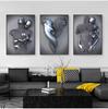 Romantic Abstract Metal Figure Sculpture Canvas Print: Modern Wall Art