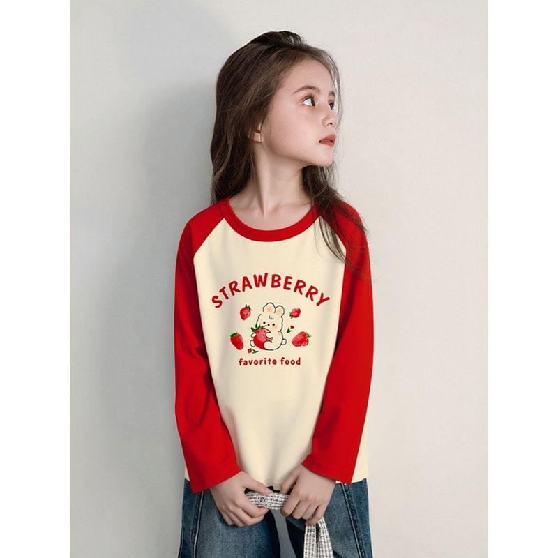 27Home Brand Export Children's Clothing Pure Cotton Bottoming Shirt for Girls and Babies Long-Sleeved T-Shirt 2026 Spring New Clothing