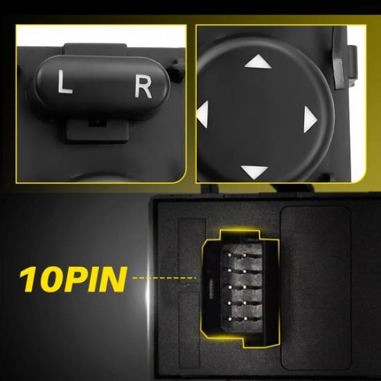 Front Left Power Side Mirror Control Switch For 08-17 Freightliner Cascadia B