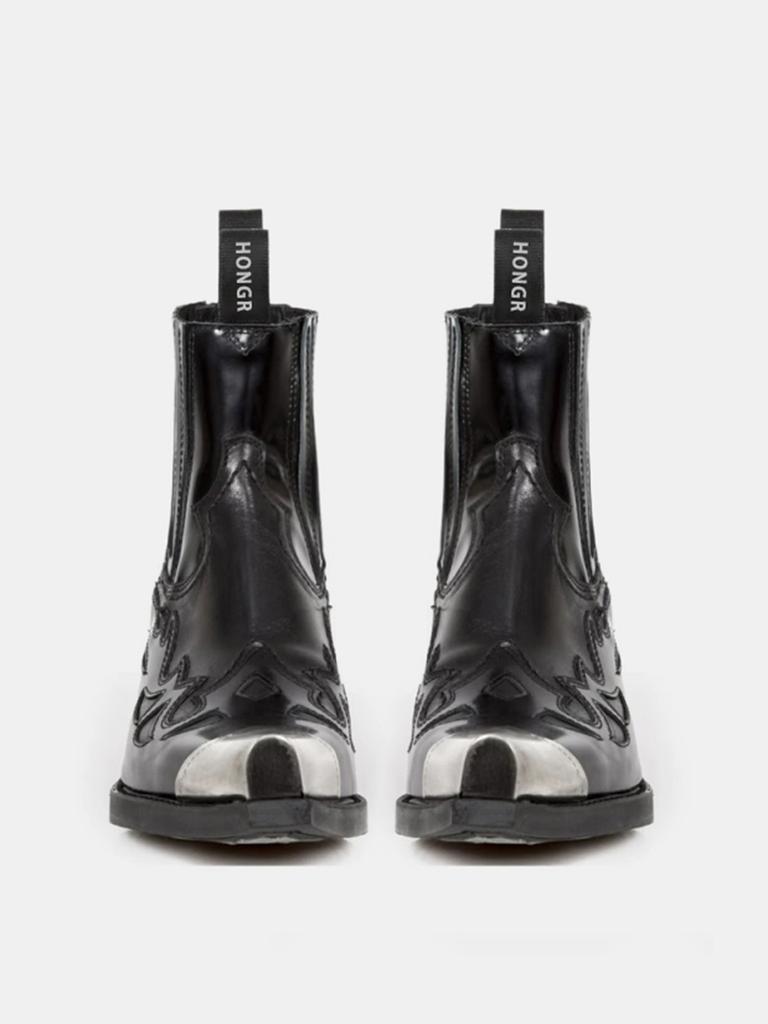 New Vintage Spanish Autumn Iron Head Platform Men's and Women's Punk Flat Replacement Chelsea Short Boots