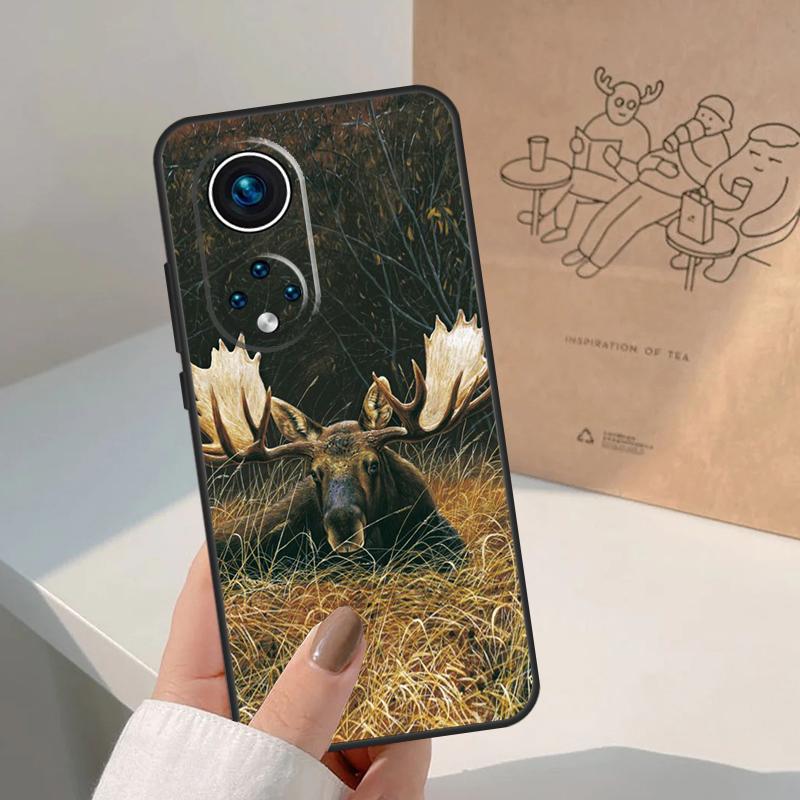 Stag Bull Moose Reindeer Deer For Honor Magic 8 5 6 7 Pro Case For Honor 400 200 Lite 50 70 90 X8c X8b X9a X9b X9c X9d Win