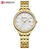 CURREN-Ladies' Light Luxury Diamond Inlaid Calendar Business Fashion Quartz Watch Stainless Steel Simple Waterproof Luminous Watch