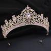 Gorgeous Baroque Rhinestone Wedding Crown for Women Girls Party Birthday Tiaras Headbands Bridal Hair Jewelry for Queen Tiara