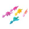 5Pcs Sling Shot Dinosaur Finger Toy Sticky Dino Launching Toy Anxiety Stress Relief Stretchy Flying Dinosaur Toy Tricky Props Party Favors