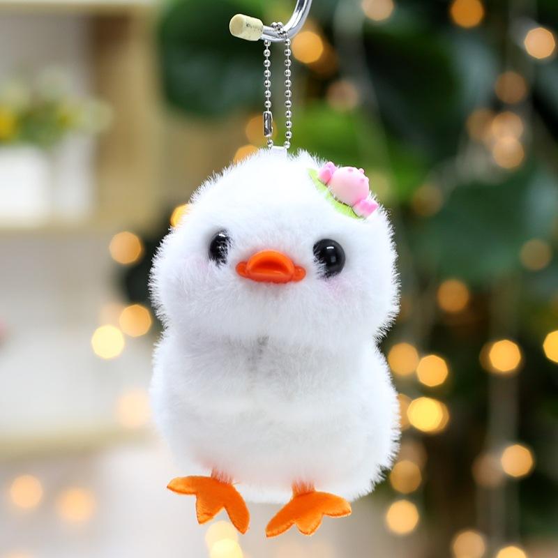 

Плюшевый брелок Маленький желтый утенок , креативный кулон Маленький желтый утенок из искусственного меха норки, аксессуары 13cm