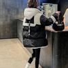Women's Winter Mid-Length Cotton Coat: Loose-Fit, Korean-Style, Straight-Cut, Workwear-Style Cotton Coat for Students