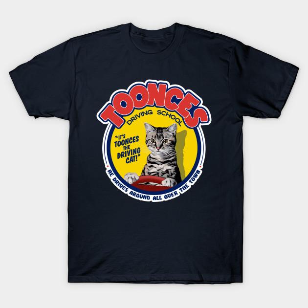 

Men Black Print T-shirt Toonces The Driving Cat Drivers School Classic Snl No-Cut Transfer Paper Print Cotton Tshirt XL Темно-синій