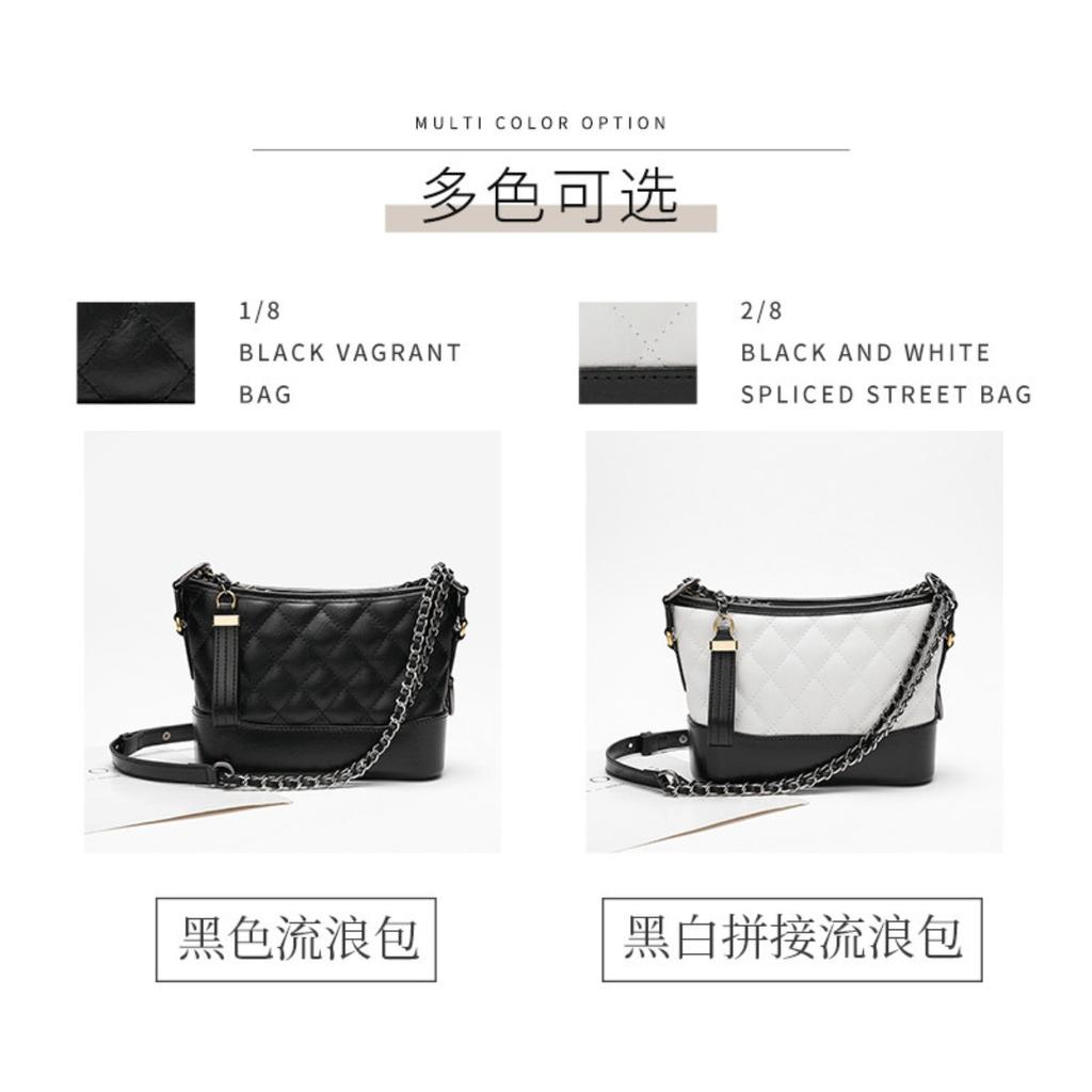 Xiaoxiangfeng leather bag women's new star same stray bag single shoulder messenger chain bag fashionable light luxury