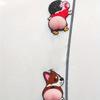 1 Pair Cute Cartoon Fart-Themed Car Door Bumper Guards & Rearview Mirror Scratch Protector - Durable Pvc,