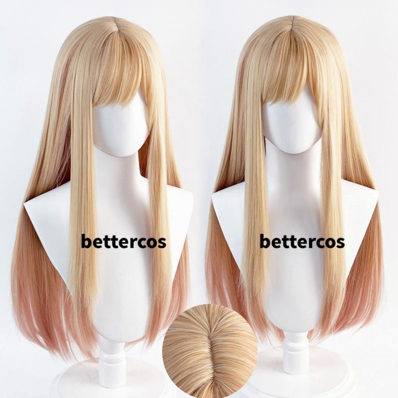 

Marin Kitagawa Marin Cosplay Wigs Long Pink Gradient Heat Resistant Hair Party Wig + a wig cap One Size