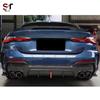 3D Style Carbon Fiber Rear Diffuser with Corner Extensions & Lights for BMW 4 Series G22/G23