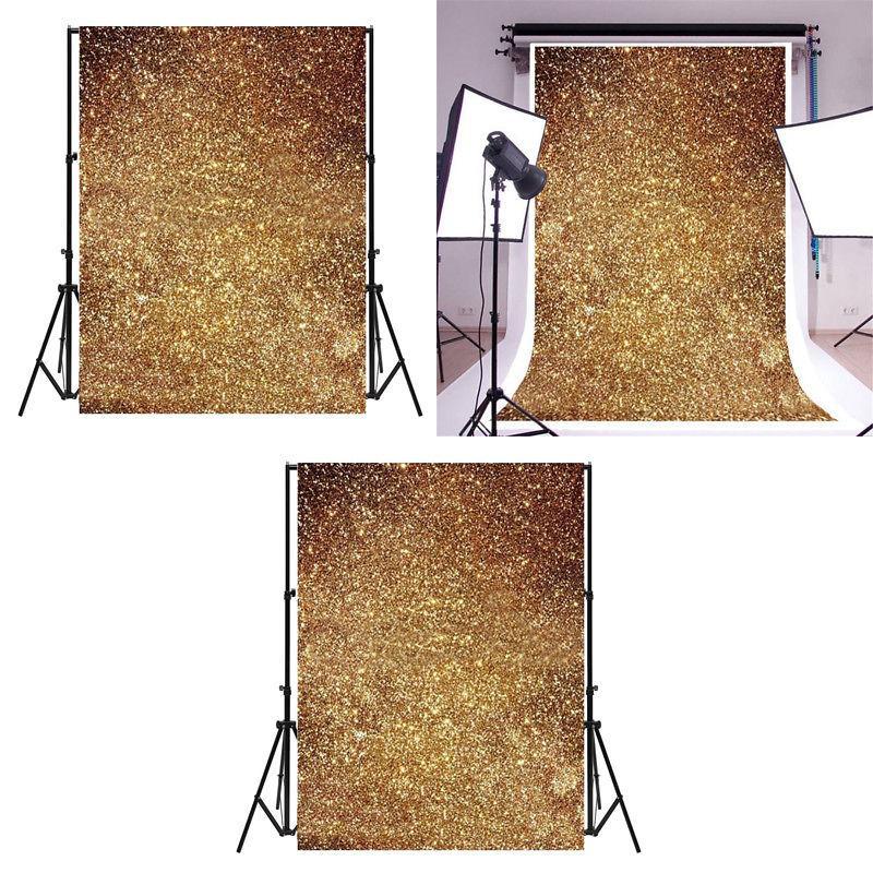 Golden Glitter Wedding Photography Backdrop For Holiday Celebrations