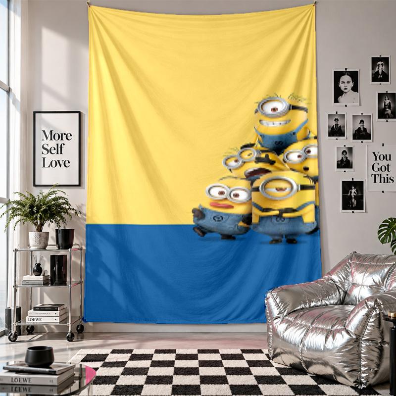 Wall TapestryMinions Art Hanging Cloth Decorative Background Cover for Room Decoration