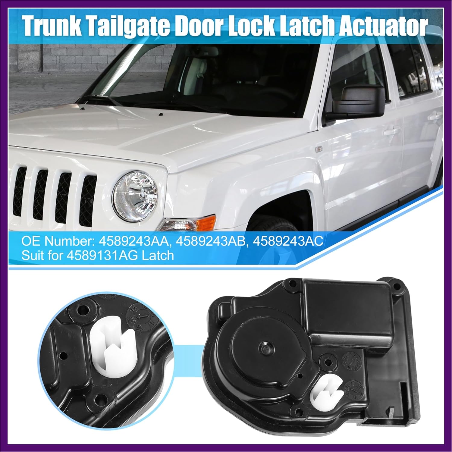 Trunk Latch Lock Actuator 4589243AA for Dodge Grand Caravan Journey for Chrysler Town Country for Jeep Commander Grand Liftgate Trunk Lid Lock Latch