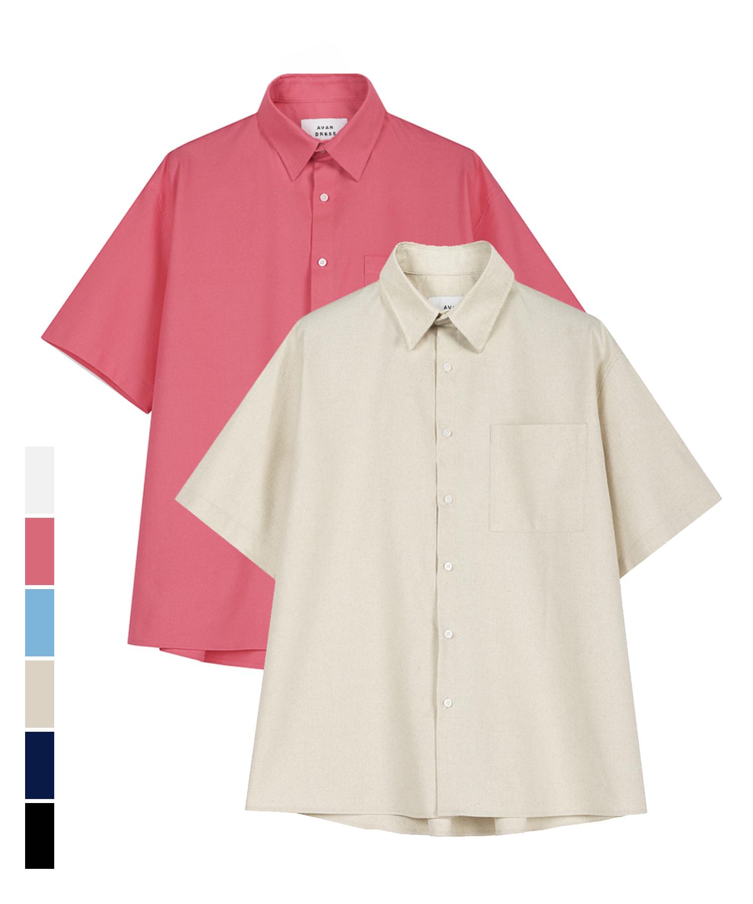 Urban Dress Calm Linen-Like Short Sleeve Shirt - 6 Colours White Xl