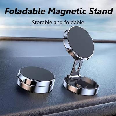 Suport Magnetic Puternic Nou pentru Telefon Mobil pe Mașină Suport Auto 720° Suport Rotund Pliabil pentru Suporturi Telefon Universale în Mașină