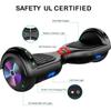 Hoverboard, monopattino elettrico autobilanciato da 6,5 pollici con Bluetooth, ruote e luci LED per bambini e adulti
