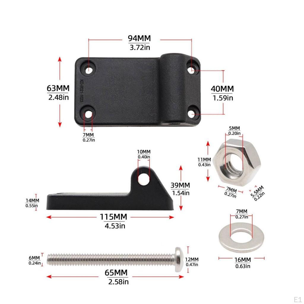 Downrigger Mounting Bracket Angled Block with Hardware Quick