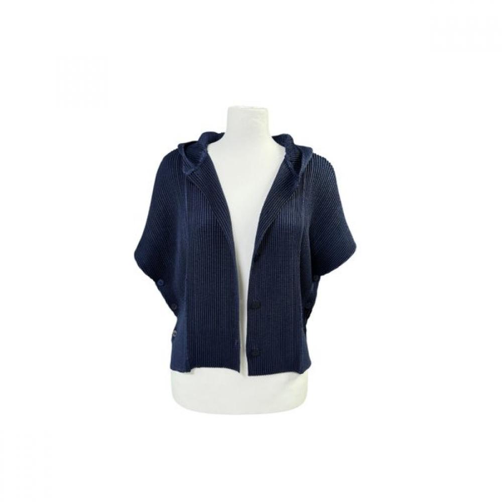 LA VITA JUNKO Button Up Hood Short Sleeve Vest Ltsvt003 