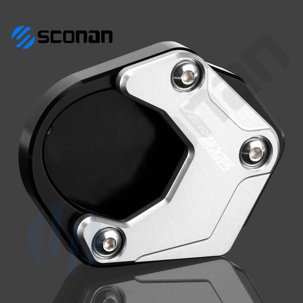 Motorcycle CNC Kickstand Foot Side Stand Extension Pad Accessories For Kawasaki Versys650 Versys 650 Versys-650 2015 - 
