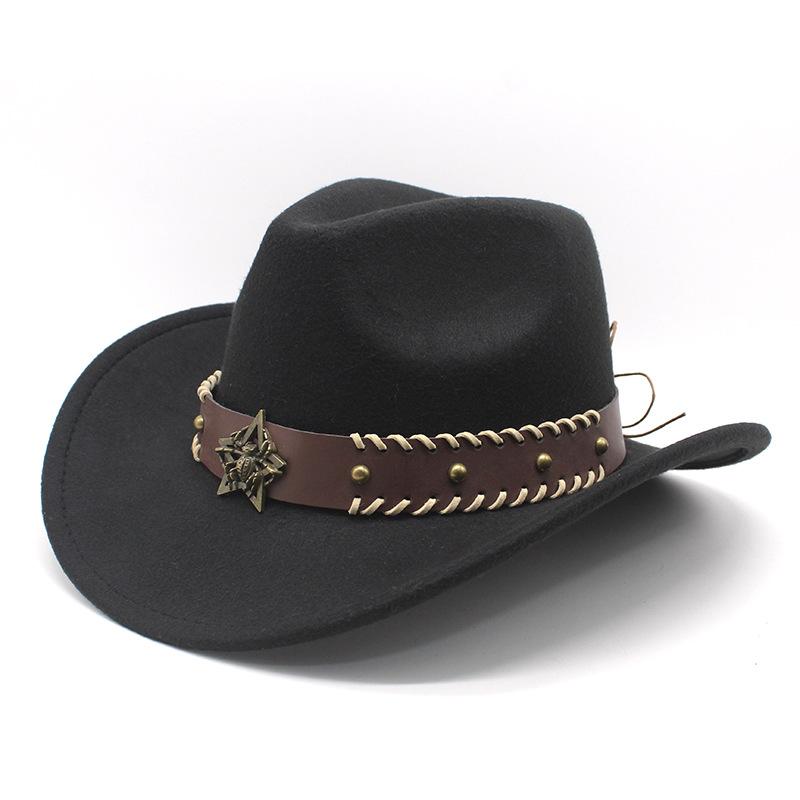 Ethnic Topper Hat Western Cowboy Hat Jazz Hat Felt Hat Wool Hat Men And Women