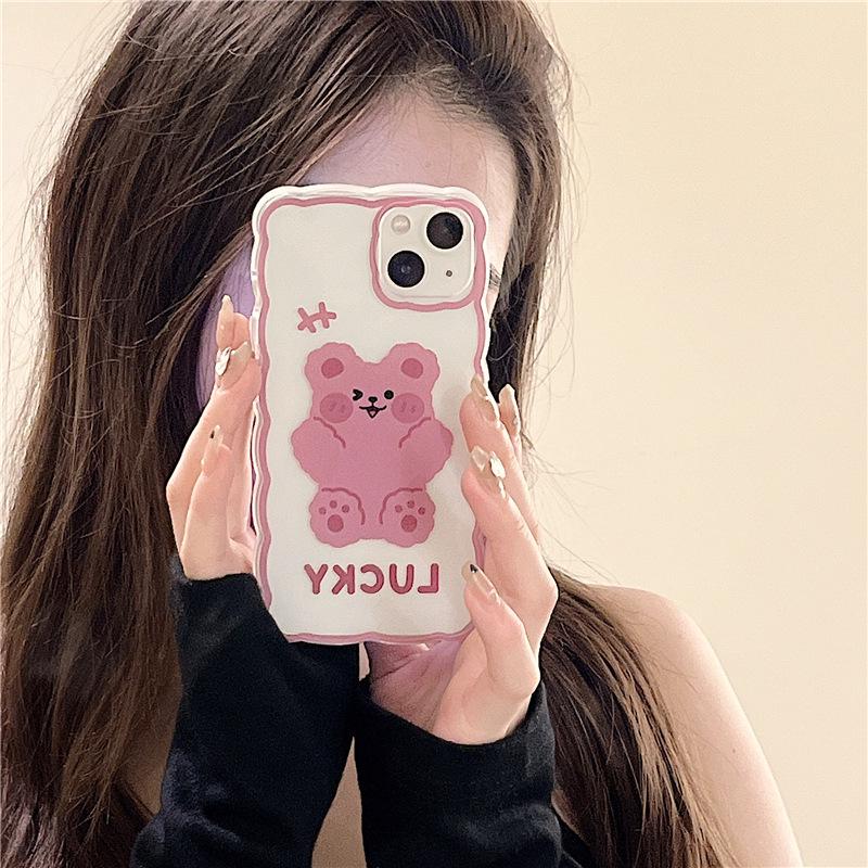 

Zhitai Cartoon Bear Case for iPhone 13/14/15 Pro and 6-15 Models iPhone XS Max