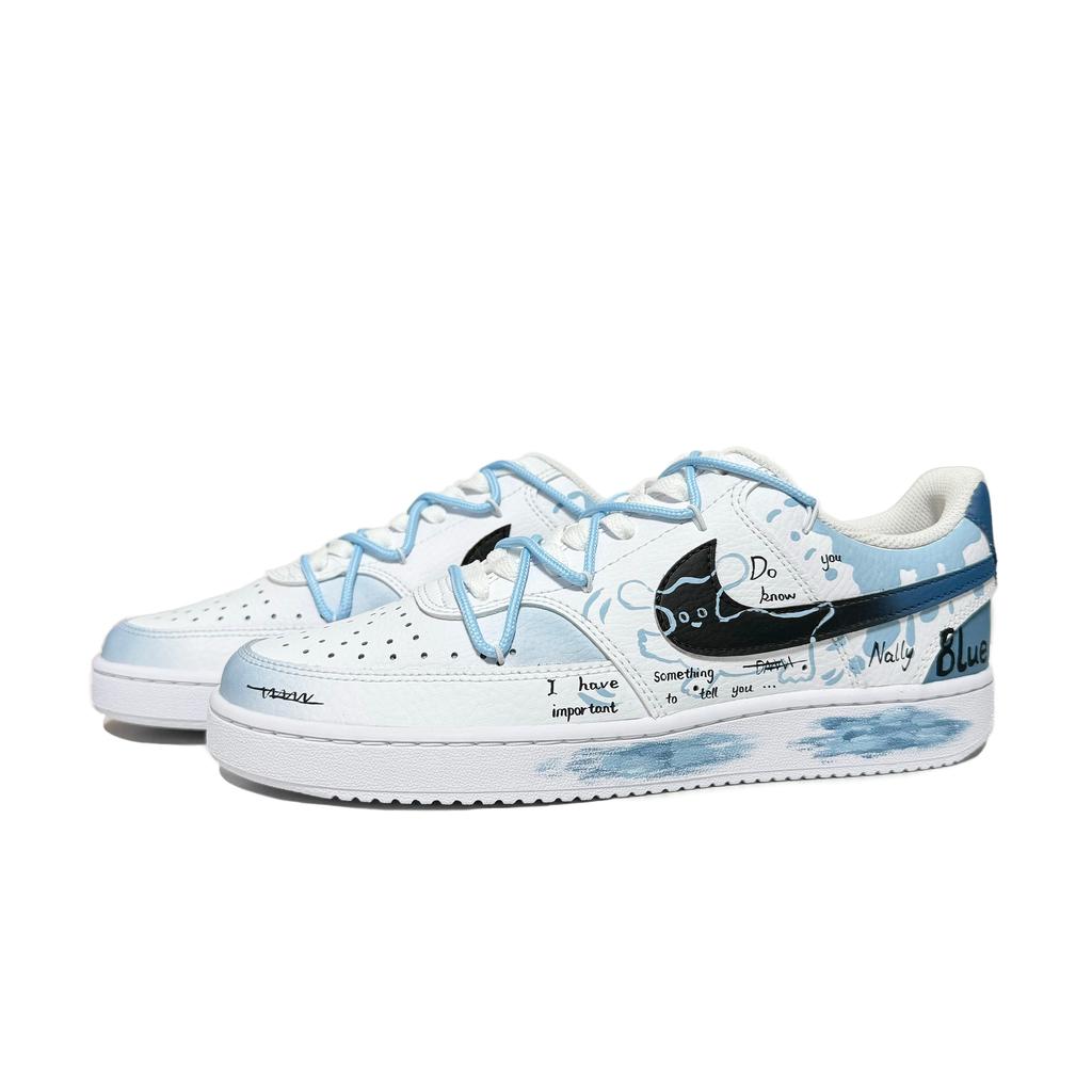 Nike Court Vision 1 Tylend Fairy Tale Abrasion Resistant Low top Skateboard Shoes Unisex Blue White CD5463-101(Team61-)
