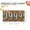 High Definition Metal Tin Sign Vintage Year Number License Plate Style Rustic Retro Wall Art Decor for Home Bar Garage