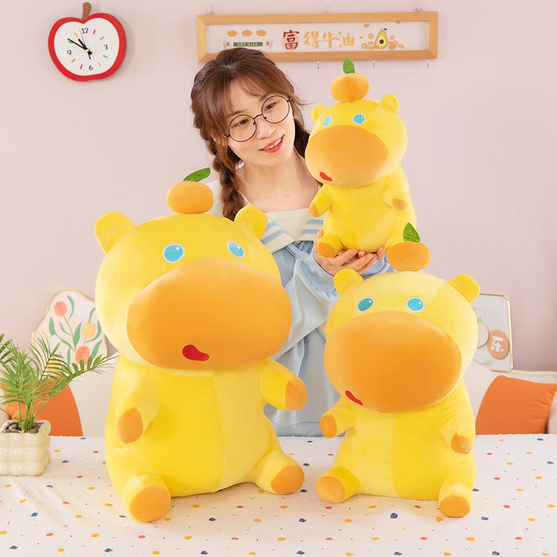 Internet Celebrity Explosion Cute Capybara Lulu Plush Toy Four-sided Elastic Doll Girl Children Gift Doll