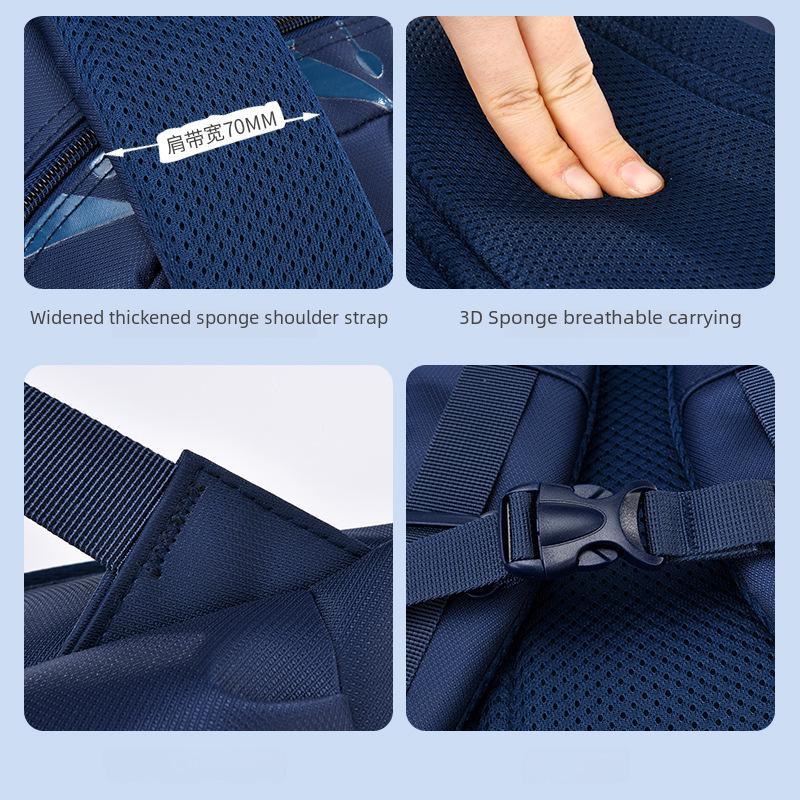 Korean Style Backpack for Elementary Students, Grades 1-6, with Side Cooler Pocket