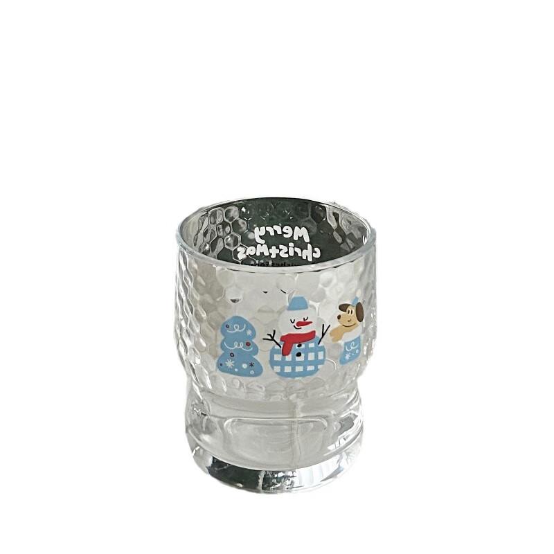 Christmas Snowman Glass Cup Set