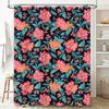 Fashionable Shower Curtain With Floral Print Perfect For Adding A Pop Of Color To Your Bathroom Decor