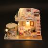Pink Loft  DIY Miniature House Kit,  Creative Birthday Christmas Gift Assembly Model Black Friday