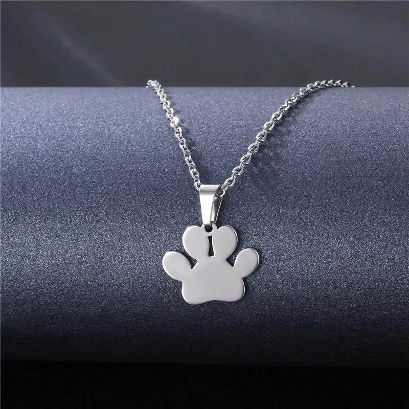 Bear Necklace Stainless Steel Jewelry Fashion Jewelry Fine Silver Color for Women Girls and Valentine Birthday Party Gift Super
