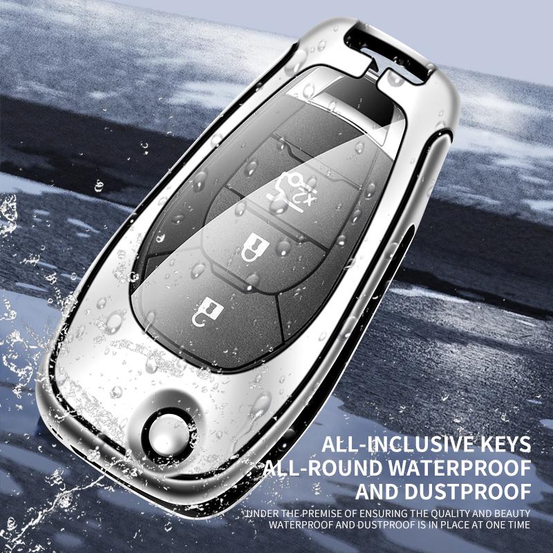 Zinc Alloy Car Key Case Cover Protector Shell For Chevrolet Cruze Cross Cobalt Captiva Spark Sonic Aveo Tracker Onix Rs Malibu