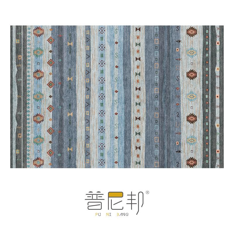 American Moroccan Bedroom Decor Bedside Carpet Washable Carpets for Living Room Nordic Ethnic Lounge Rug Soft Non-slip Floor Mat