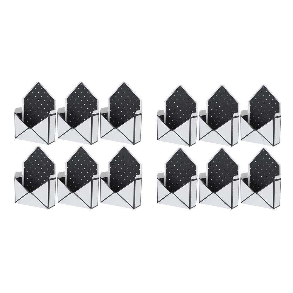 6/12Pcs Envelope Folded Flower Boxes Bouquet Storage Box Creative Wedding Party Valentine's Day Flower Boxes Envelope Flower Box