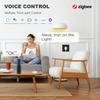 BSEED Zigbee Wall EU Socket Tuya Smart Socket With 20W Type-c USB Power Charging Ports Plastic Matte Frame 1/2/3/4/5/6 Packs