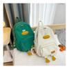 Cute Duckling Backpack Cartoon Boys And Girls Zipper Bag Nylon Printed Versatile