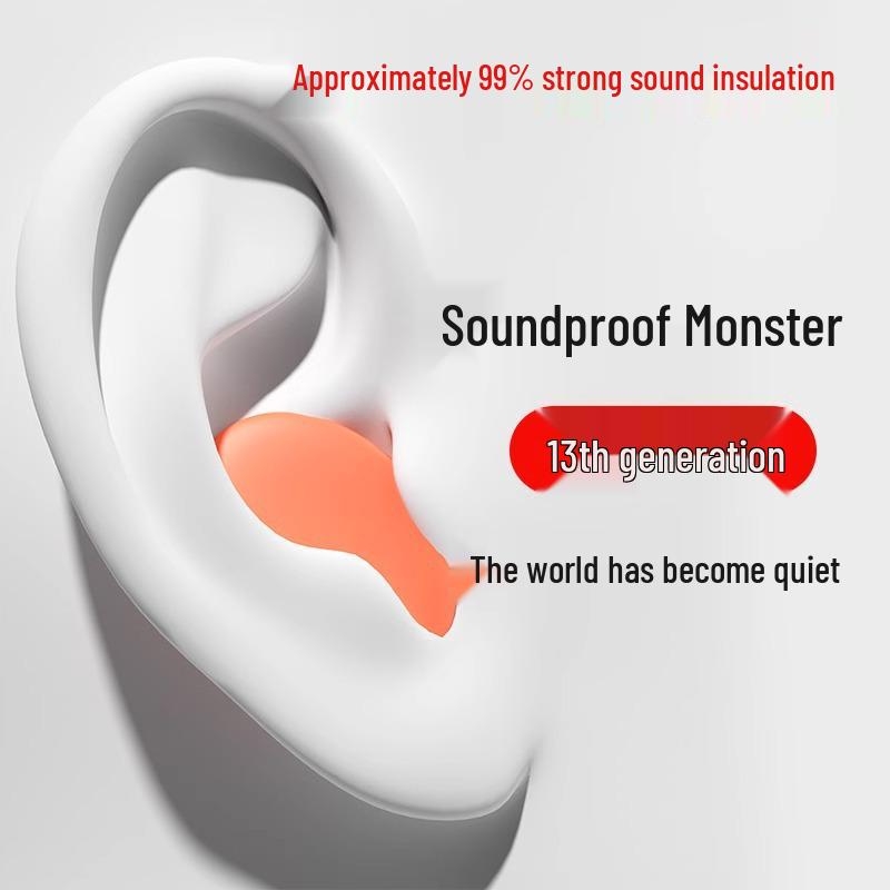 Bouchons d'oreille insonorisants en silicone pour dormir - Réduction du bruit et protection anti-bruit