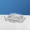 304 Stainless Steel Serving Tray with Dome Lid Food Rectangular Platter for