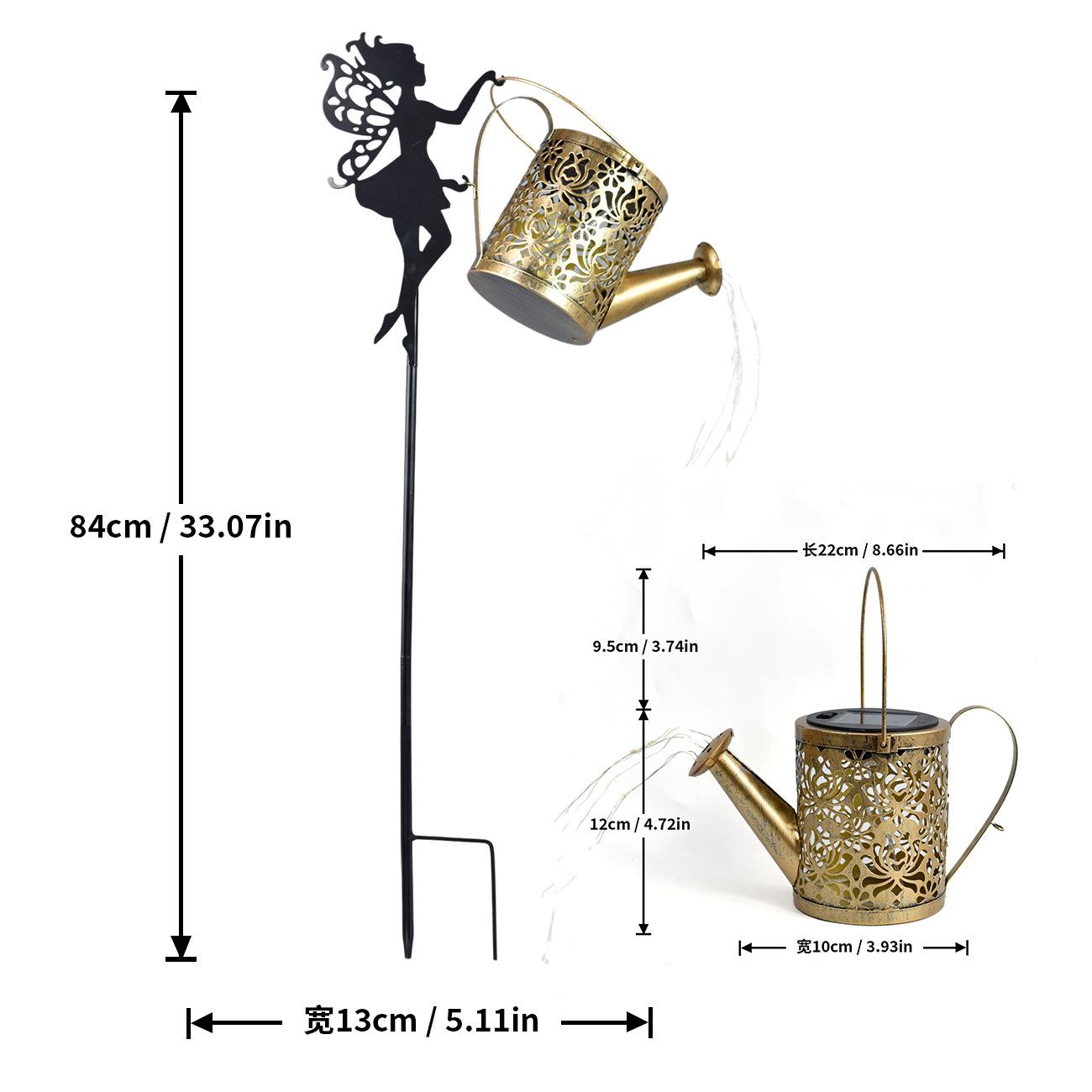 

JYL TS/061,Iron Santa Ground Stake Watering Can Light for Garden Scene Decor Villa Landscape Night Lamp One Size ціан