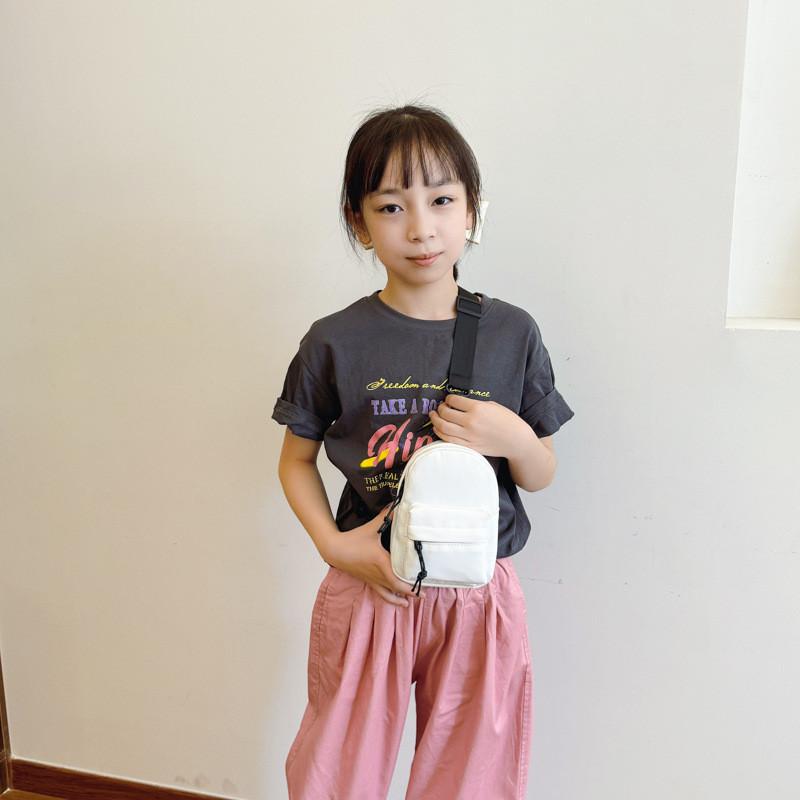 Trendy Minimalist Casual Crossbody Bag For Kids Stylish Nylon Chest Pack