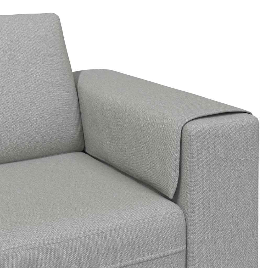 Living Room Sofa Cloud Grey 250 x 77 x 76 cm Polyester