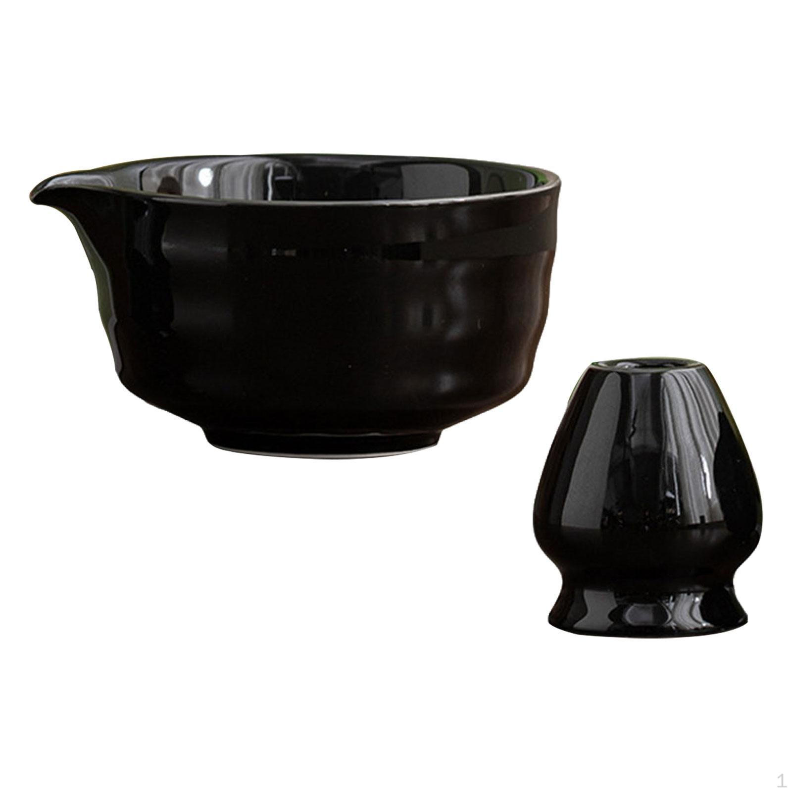 

Керамическая миска для матча и держатель для венчика 500 мл. Фарфоровый чай с носиком. Принадлежности для приготовления чая