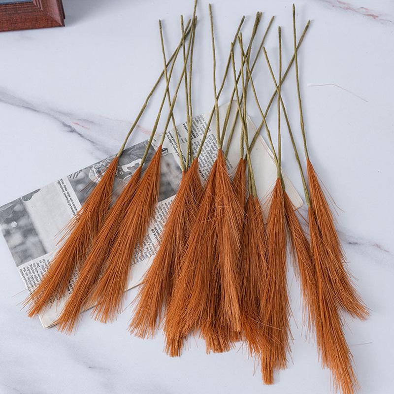 10pcs Faux Pampas Wedding Home Decoration Fake Plant Fluffy Silk DIY Reed Simulated Artificial Flowers Pampas Grass